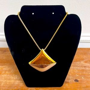 Vintage Givenchy Fan Shaped Pendant Necklace